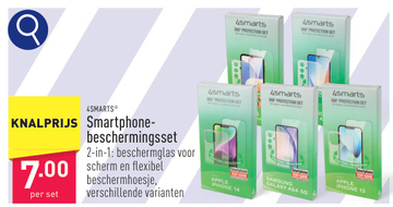 Aanbieding: KNALPRIJS Smartphone- beschermingsset 2 - in - 1 : beschermglas voor scherm en flexibel beschermhoesje , verschillende varianten