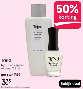 Aanbieding: Trind nagellak remover