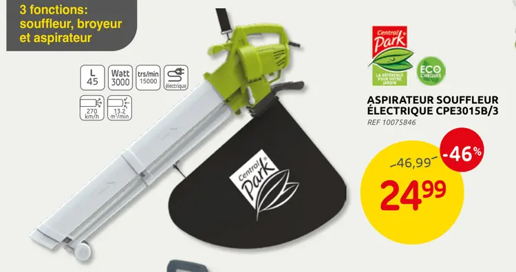 Offre: Aspirateur souffleur électrique cpe3015b/3