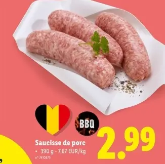 Offre: Saucisse de porc