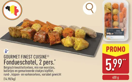 Promotie: Fondueschotel, 2 pers.