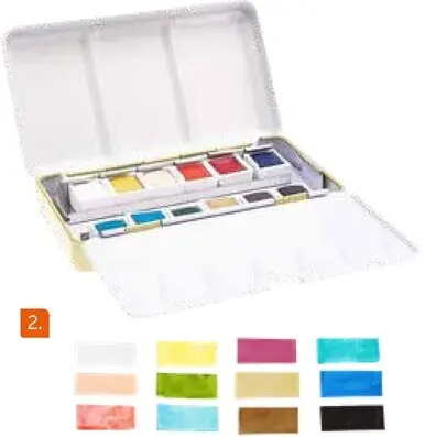 Offre: Set de peintures aquarelles couleurs pastel