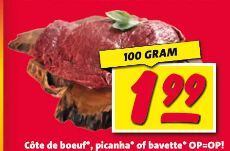 Aanbieding: Côte de boeuf, picanha of bavette