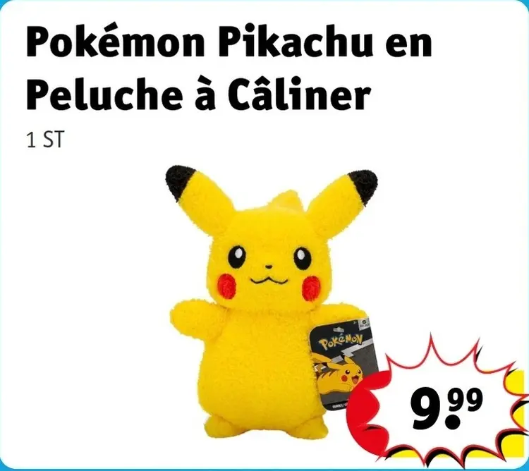 Offre: Pikachu en Peluche à Câliner