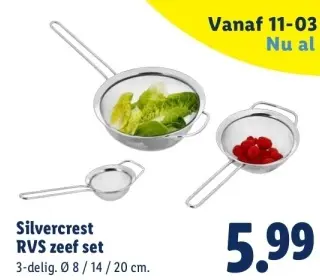 Aanbieding: RVS zeef set