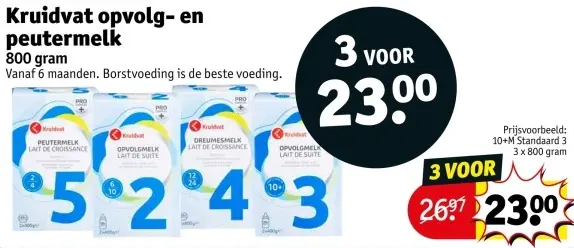 Aanbieding: Kruidvat opvolg- en peutermelk