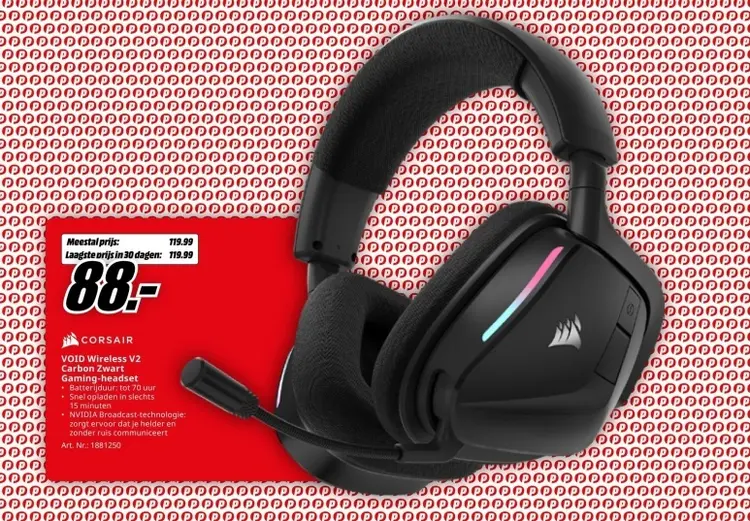 Promotie: VOID Wireless V2 Carbon Zwart Gaming-headset