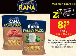 Aanbieding: Tortellini ricotta spinazie of cappelletti rauwe ham