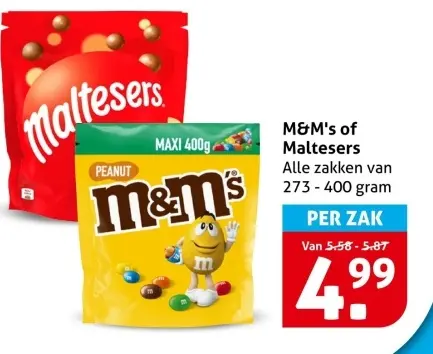 Aanbieding: M&M's or Maltesers