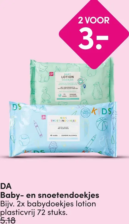 Aanbieding: Baby- en snoetendoekjes