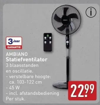 Aanbieding: Statiefventilator