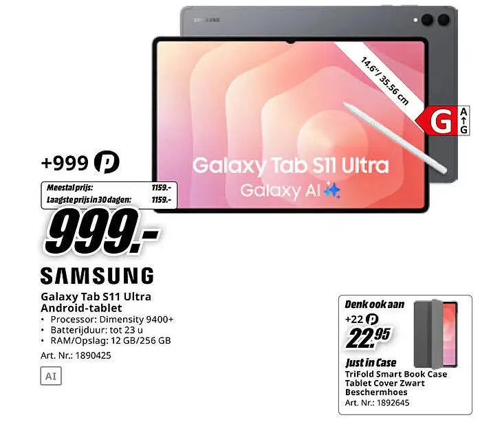 Aanbieding: Galaxy Tab S11 Ultra Android-tablet