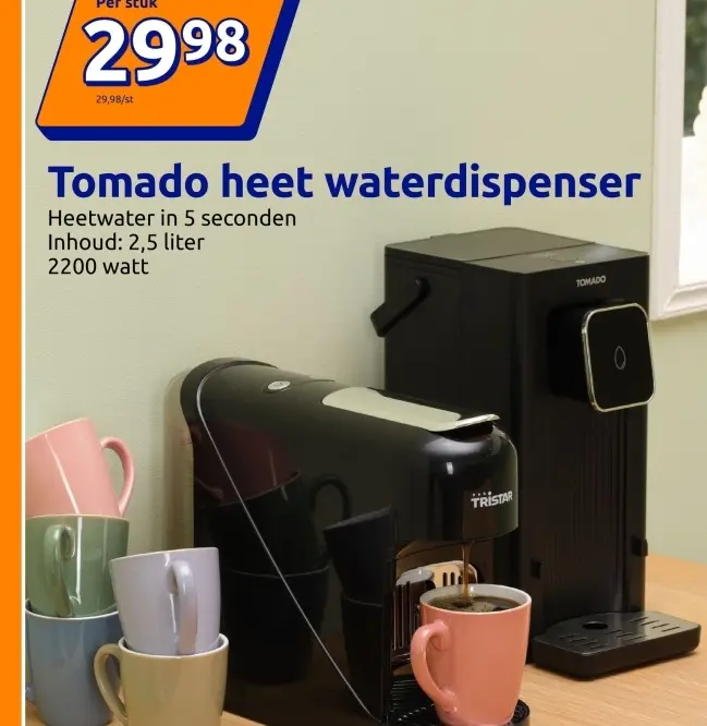 Aanbieding: Tomado heet waterdispenser
