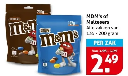 Aanbieding: M&M's or Maltesers