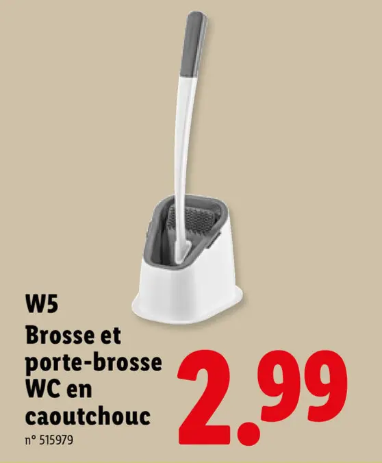 Offre: Brosse et porte-brosse WC en caoutchouc