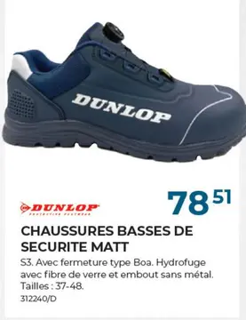 Offre: CHAUSSURES BASSES DE SECURITE MATT