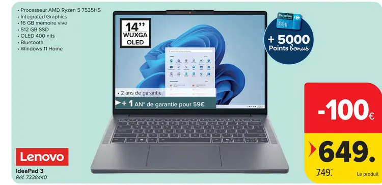 Offre: Lenovo IdeaPad 3