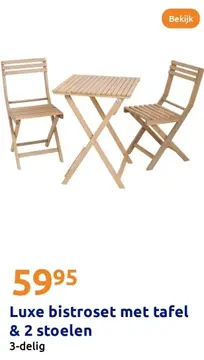 Aanbieding: Luxe bistroset met tafel & 2 stoelen
