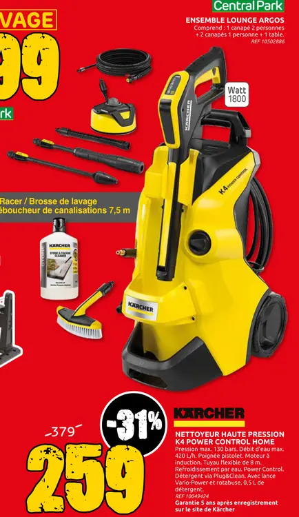 Offre: Nettoyeur haute pression k4 power control home