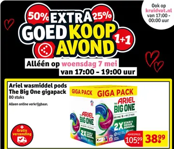 Aanbieding: Ariel wasmiddel pods The Big One gigapack
