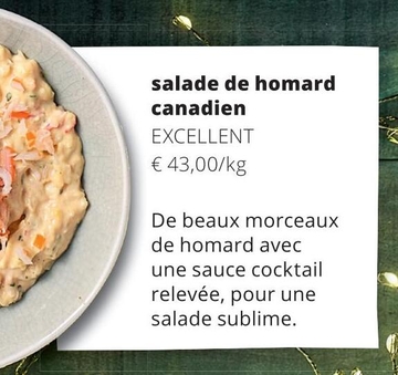 Offre: salade de homard canadien