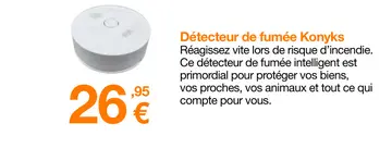 Offre: Détecteur de fumée Konyks