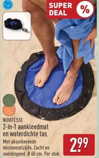 Aanbieding: 2-in-1 aankleedmat en waterdichte tas