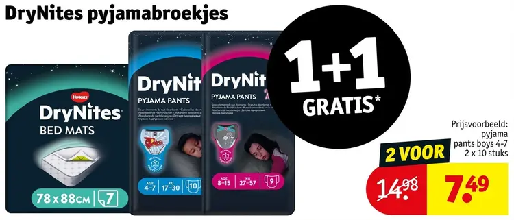 Aanbieding: DryNites pyjamabroekjes