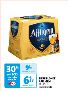 Aanbieding: BIÈRE BLONDE AFFLIGEM