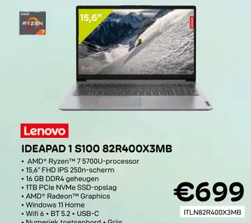 Aanbieding: Ideapad 1 s100 82r400x3mb