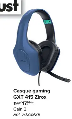 Offre: Casque gaming GXT 415 Zirox