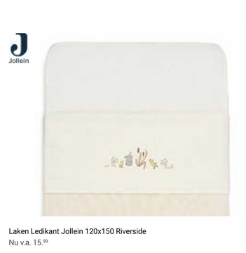 Aanbieding: Laken Ledikant Jollein 120x150 Riverside 