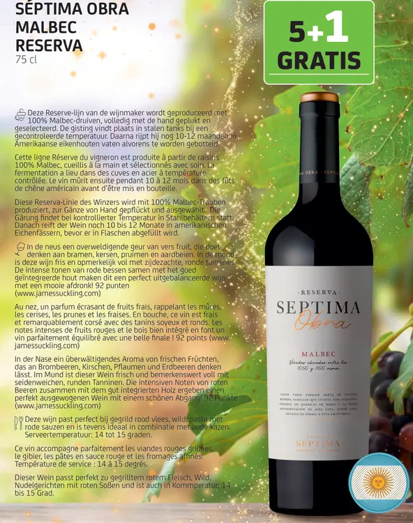 Offre: Séptima obra malbec reserva