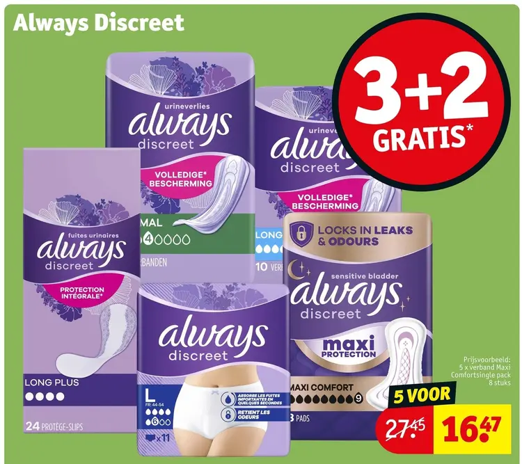 Promotie: Always Discreet