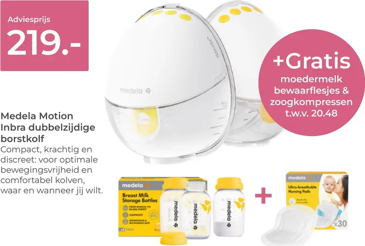 Aanbieding: Motion Inbra dubbelzijdige borstkolf