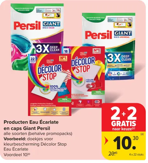 Promotie: Eau Écarlate en caps Giant Persil