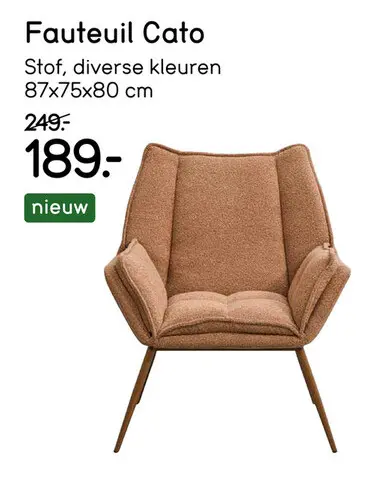 Aanbieding: Fauteuil Cato
