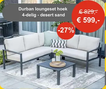 Aanbieding: Durban loungeset hoek