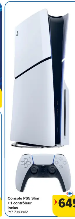 Offre: Console PS5 Slim + 1 contrôleur inclus