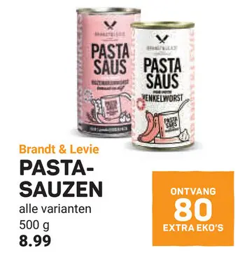 Aanbieding: Brandt & Levie Pasta-sauzen