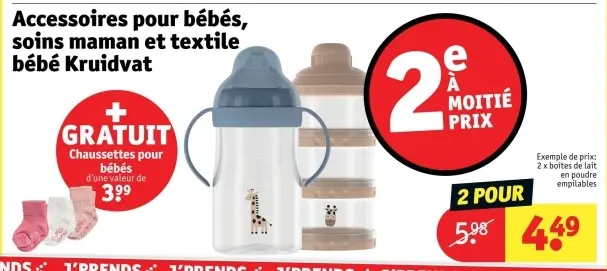 Offre: Accessoires pour bébés, soins maman et textile bébé