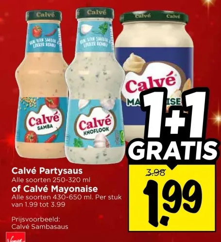 Aanbieding: Calvé Partysaus of Calvé Mayonaise