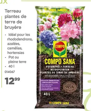 Offre: Terreau plantes de terre de bruyère