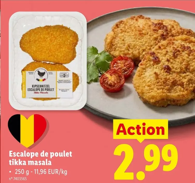 Offre: Escalope de poulet tikka masala