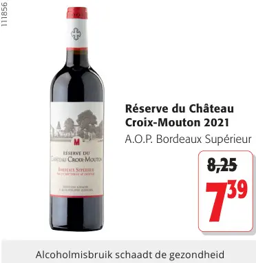 Promotie: Château Croix-Mouton Réserve du Château Croix-Mouton 2021