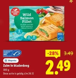 Aanbieding: Zalm in bladerdeeg
