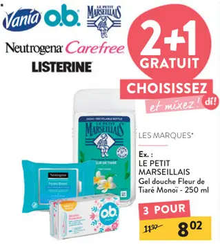 Offre: LE PETIT MARSEILLAIS Gel douche Fleur de Tiar
