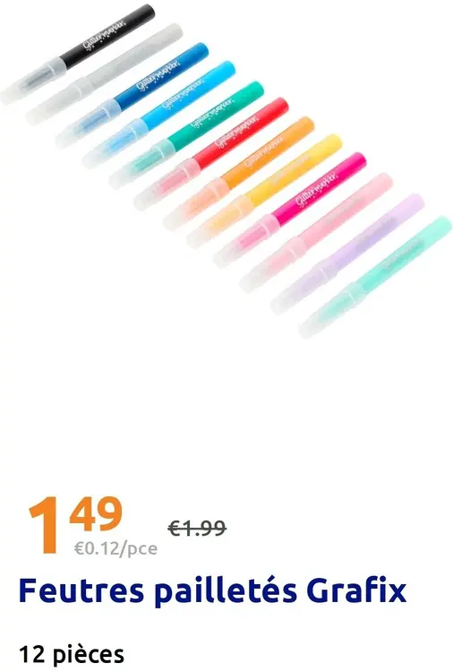 Offre: Grafix Feutres pailletés Grafix