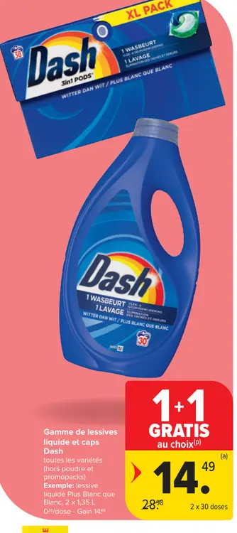 Offre: Lessives liquide et caps