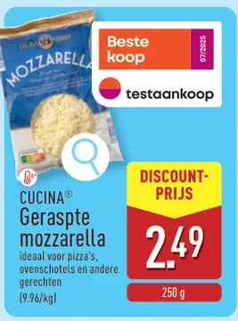 Aanbieding: Geraspte mozzarella